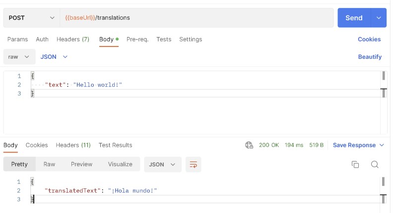 Successful integration with Amazon Translate